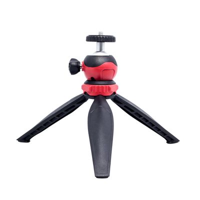 Roolad Mini Tripod for Camera Phone Handheld Holder with Clip (Red)