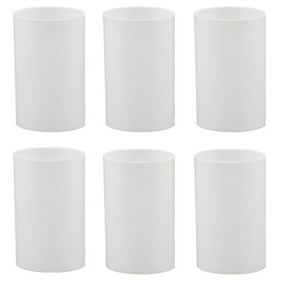 Creative Hobbies Set of 6, 3 Inch Tall White Plastic Candle Covers Sleeves Chandelier Socket Covers ~Standard (Medium) Base