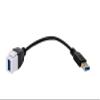 RiteAV Black USB 3 A Male-Female M/F Pigtail Extension Keystone-to-Cable Dongle view 1