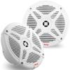 Pyle 6.5 Inch Marine Speakers (Pair) - 2-way IP-X4 Waterproof and Weather Resistant Outdoor Audio Dual Stereo Sound System with 600 Watt Power and Low Profile Design - Pyle PLMR652W (White) view 1