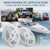 Pyle 6.5 Inch Marine Speakers (Pair) - 2-way IP-X4 Waterproof and Weather Resistant Outdoor Audio Dual Stereo Sound System with 600 Watt Power and Low Profile Design - Pyle PLMR652W (White) view 4