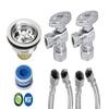 EverFlow Single Handle Kitchen Faucet Complete Kit Gerber Style KFKT17182-20, Compressed Valve Chrome Plated Finish, Construction view 2