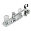 EverFlow Single Handle Kitchen Faucet Complete Kit Gerber Style KFKT17182-20, Compressed Valve Chrome Plated Finish, Construction view 3