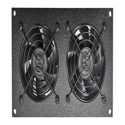 Coolerguys Programmable Thermostat Cooling Kits for Cabinets, AV, and Components (Metal, Dual 80mm)