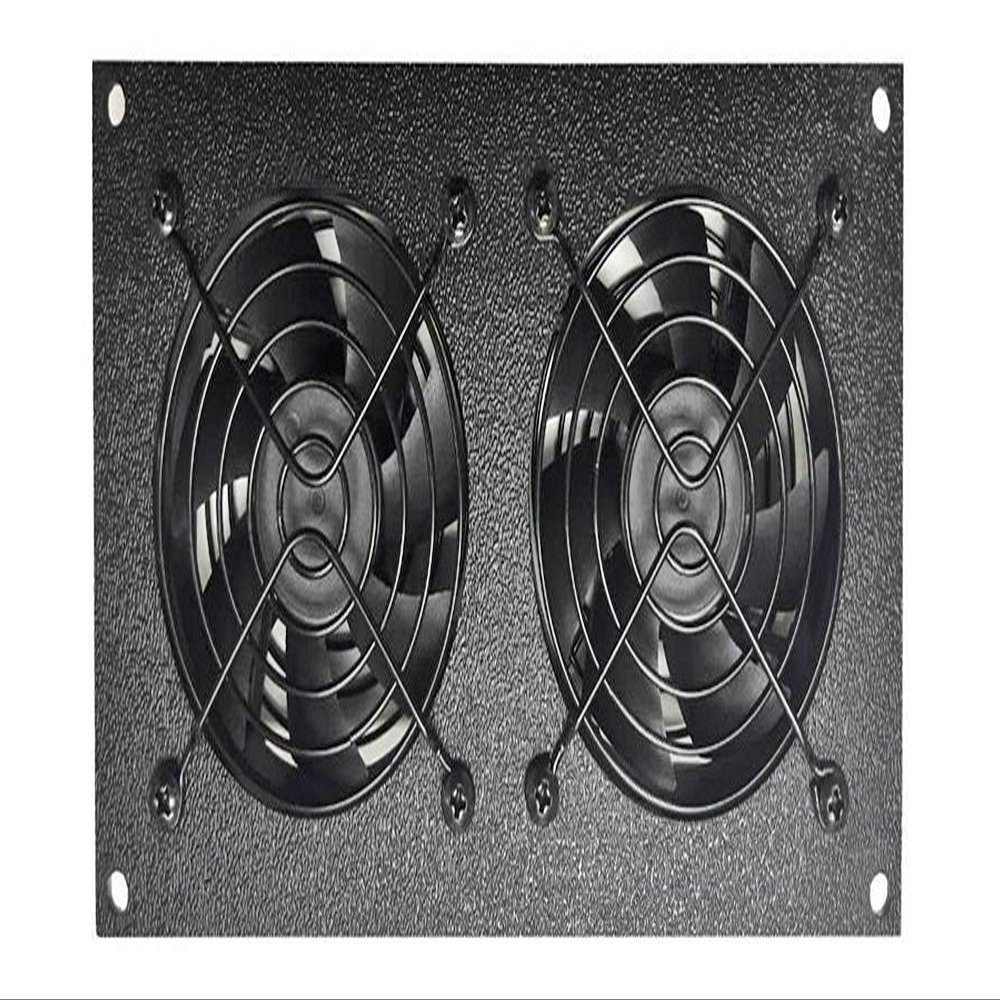 Coolerguys Programmable Thermal Controlled Cooling Kits for Cabinets, AV, and Components (Plastic, Dual 80mm)