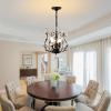 Ganeed 3-Light Crystal Chandelier, 13 Inch Black Hanging Ceiling Fixture view 2
