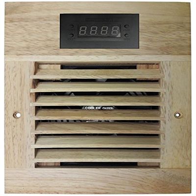 Coolerguys Programmable Thermostat Cooling Kit for Cabinets, AV, and Components (Oak, Single 120mm Pro)