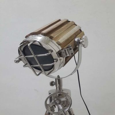 THOR INSTRUMENTS Nautical Royal Wooden Table Lamp Tripod Searchlight Home Decorative Rustic Vintage Home Decor Gifts
