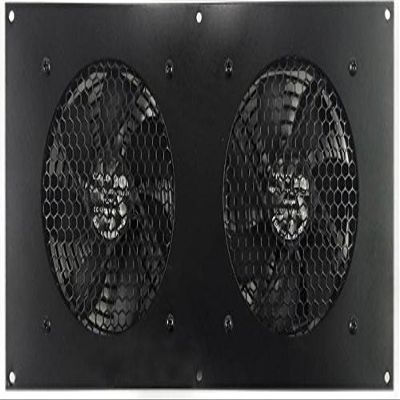 Coolerguys Programmable Thermal Controlled Cooling Kits for Cabinets, AV, and Components (Plastic, Dual 120mm)