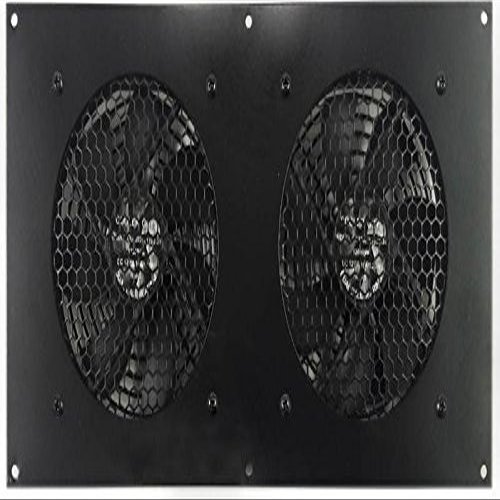 Coolerguys Programmable Thermal Controlled Cooling Kits for Cabinets, AV, and Components (Plastic, Dual 120mm)