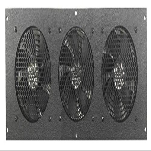 Coolerguys Programmable Thermal Controlled Cooling Kits for Cabinets, AV, and Components (Plastic, Triple 120mm)