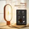 Allocacoc Heng Balance lamp Modern Magnetic Floating Switch USB Powered LED Table lamp, Desk lamp, Wooden Bedside Nightlight, Contemporary Soft Light, Office, Home Gift Oval view 2