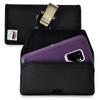 Turtleback Belt Clip Case Made for Samsung Galaxy S9 Plus + Fits w/OB Defender or Bulky Cases, Black Holster Nylon Pouch with Heavy Duty Rotating Belt Clip Horizontal view 1