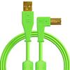 DJ TechTools Chroma Cables Right-Angled USB-A to USB-B Cable | 1.5m / 5 ft | Audio Optimized | Shielded from Interference | Cable Tie (Green) view 1