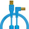 DJ TechTools Chroma Cables Right-Angled USB-A to USB-B Cable | 1.5m / 5 ft | Audio Optimized | Shielded from Interference | Cable Tie (Blue) view 1