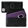 Turtleback Holster Made for Samsung Galaxy S9 Plus + Fits w/OB Defender or Bulky Cases, Black Belt Case Leather Pouch with Executive Belt Clip Horizontal view 1