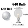Novelty Lights 25 Pack G40 Green Outdoor Globe Bulbs, Light Bulbs Glass Incandescent Bulbs with 3000 Hour Lifespan, Globe String Lights Replacement Bulbs view 4