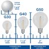 Novelty Lights 25 Pack G40 Orange Outdoor Globe Bulbs, Light Bulbs Glass Incandescent Bulbs with 3000 Hour Lifespan, Globe String Lights Replacement Bulbs view 4