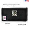 Turtleback Belt Case Compatible with Samsung Galaxy S9Fits w/OB Defender or Bulky Cases, case Black Holster Leather Pouch with Heavy Duty Rotating Ratcheting Belt Clip Horizontal view 3
