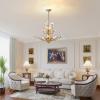 Ganeed 8-Light Crystal Chandelier, 30.7 Inch Gold Hanging Fixture view 3