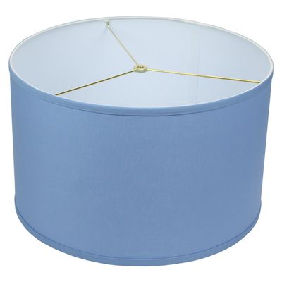 FenchelShades.com 18" Top Diameter x 18" Bottom Diameter 11" Height Cylinder Drum Lampshade USA Made (Periwinkle)