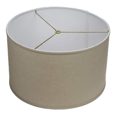 FenchelShades.com 18" Top Diameter x 18" Bottom Diameter 11" Height Cylinder Drum Lampshade USA Made (Designer Natural)