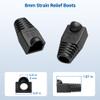 Cable Matters 100-Pack 8mm Strain Relief Boots for Large Diameter Cable in Black view 2