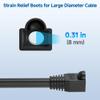 Cable Matters 100-Pack 8mm Strain Relief Boots for Large Diameter Cable in Black view 3