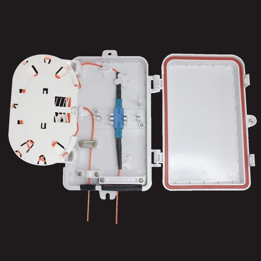 Newtech 552-112 6 Port LC MM OM1 Weather Resistant Fiber Termination Box Wall Mount