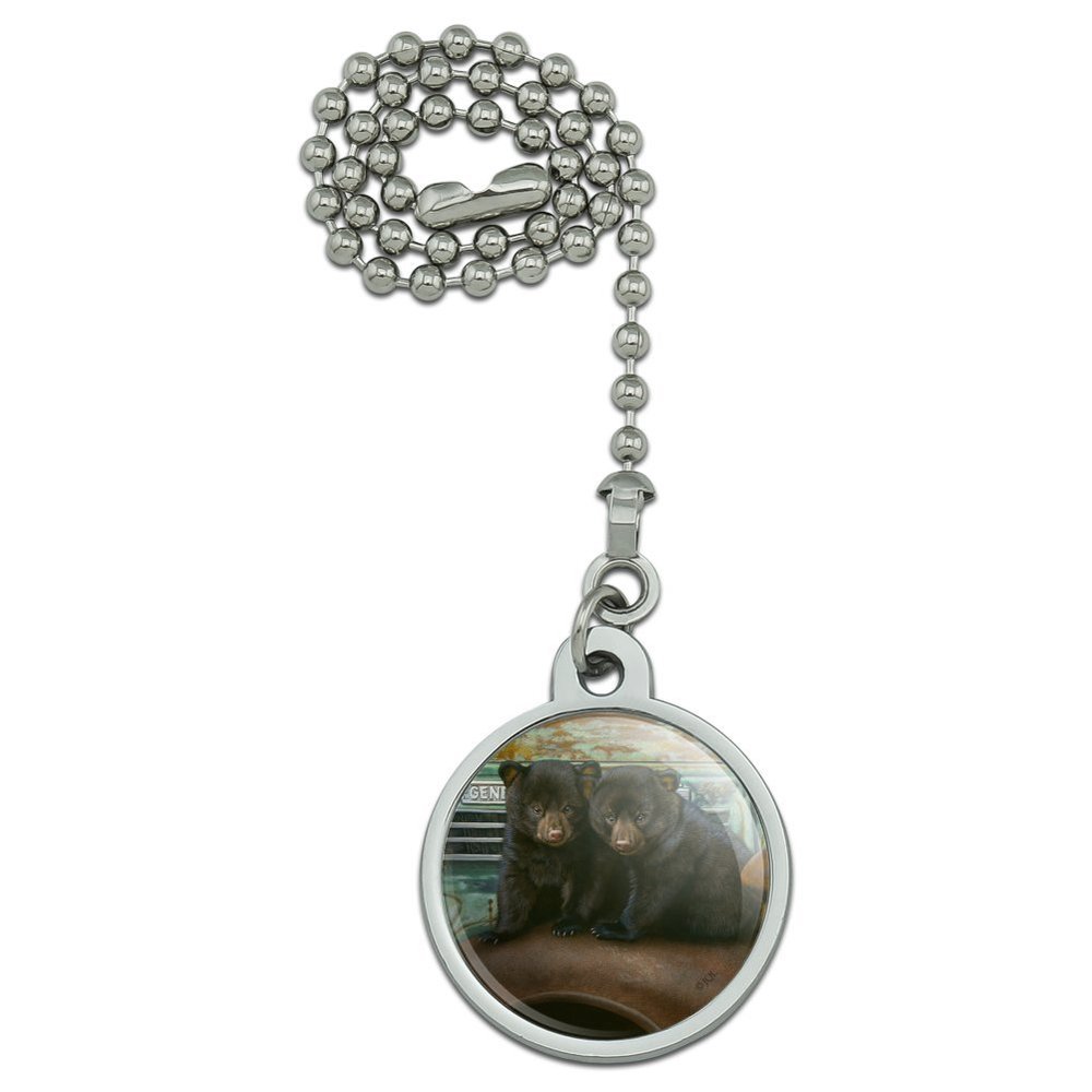GRAPHICS & MORE Black Bear Cubs on Vintage Car Ceiling Fan and Light Pull Chain