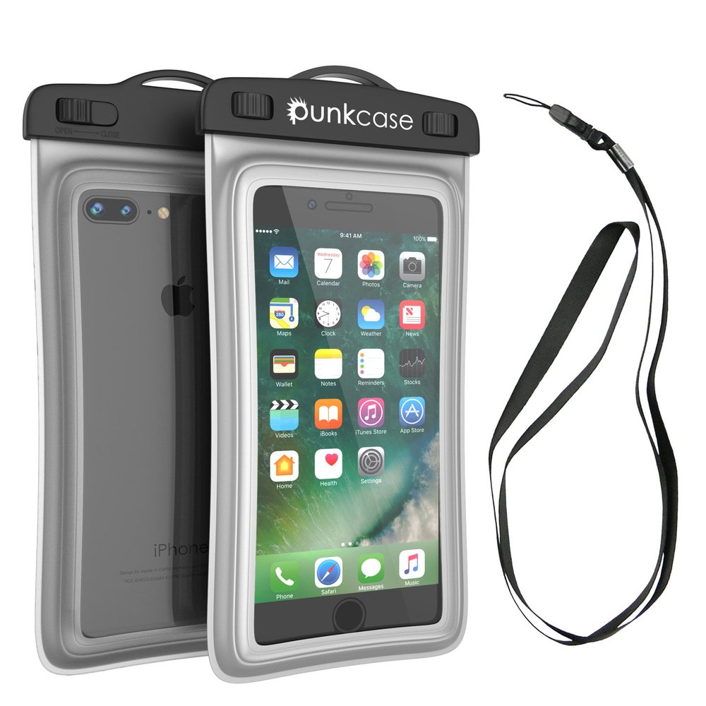 Waterproof Phone Pouch, PunkBag Universal Floating Dry Case Bag for Most Cell Phones incl. iPhone 8 Plus & Samsung Galaxy S9 | Perfect for Keeping Your Cellphone & Valuables Dry and Safe [Clear]