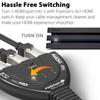 Fosmon 4K HDMI Switch, 3 Port HDMI Switcher with Pigtail Cable, Supports 30Hz, HDCP, Ultra HD for HDTV, PS5, Xbox, Fire Stick view 2
