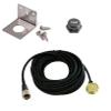 Tram 1250 NMO 3/4" Antenna Mount with 17 feet RG58 Coax Cable, Rain Cap and L Bracket. view 1
