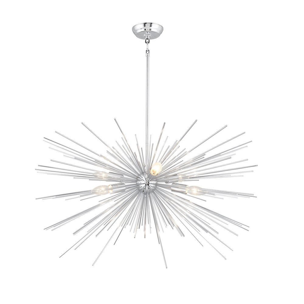 AA Warehousing LZ1206-6C 6 Light Sputnik Chandelier, Chrome Finish