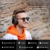 PowerLocus Bluetooth Over-Ear Headphones, Wireless Stereo Foldable Headphones Wireless and Wired Headsets with Built-in Mic, Micro SD/TF, FM for iPhone/Samsung/iPad/PC (Black/Orange) view 4