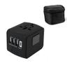 DelMar&Sun Universal Travel Power Adapter with 3xUSB Type C USB and Zipper Bag for US UK EU AU Counties Compatible with SAUNORCH Universal Power Adapter view 2