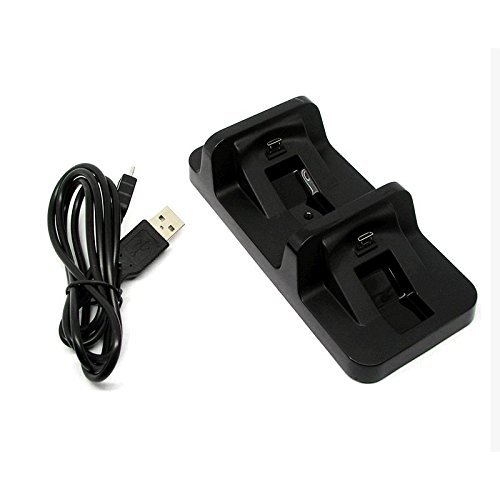 OSTENT USB Dual Charger Station Dock for Sony PS4 Wireless Bluetooth Controller