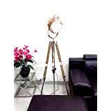 THOR INSTRUMENTS Nautical Vintage Designer Wooden Floor Lamp Spot Studio Tripod Search Light Rustic Vintage Home Decor Gifts