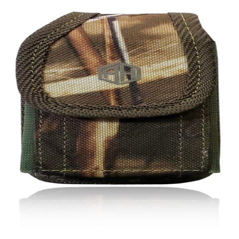Military Grade Cell Phone Case, Camo Rugged Pouch Holster Nylon Metal Flip Phone Belt Case Fits Kyocera Cadence S2720, DuraXTP, DuraXV LTE, DuraXV Plus, DuraXE, Most Large FLIP Phones & Insulin Pumps