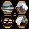 Heavy Duty White Poly Tarp 6' X 20' - Multipurpose Protective Cover - Durable, Waterproof, Weather Proof, Rip and Tear Resistant - Extra Thick 12 Mil Polyethylene - by Xpose Safety view 2