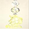 My Pretty Pale Yellow Unicorn with Faceted Glass Ceiling Fan Pull view 1