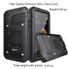 Beasyjoy for iPhone X Case iPhone 10 Metal Case Heavy Duty Cover with Screen Full Body Protection Shockproof Dustproof Drop Proof Rugged Durable Military Grade Defender 5.8 inch, Black view 3