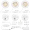 GETINLIGHT 2.5-Inch LED Puck Light Kit, 3-Pack, Plug-in, 3000K, White view 4