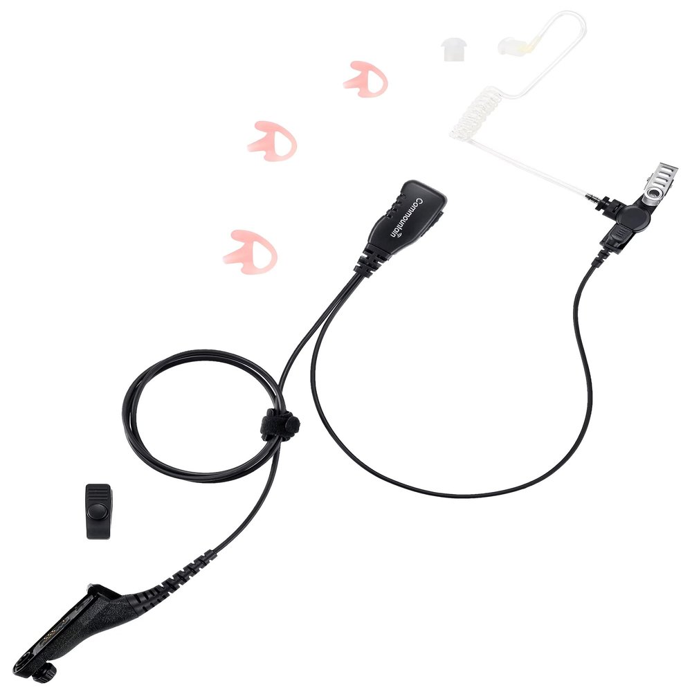 commountain APX 6000 XPR 7550e Earpiece w/Mic Compatible for Motorola Radios APX 8000 (7000 4000) XPR 7350e (7580e 7380e 7550 7350) APX6000 APX7000 APX8000 XPR7550 XPR7550e, Surveillance Headset