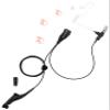 commountain APX 6000 XPR 7550e Earpiece w/Mic Compatible for Motorola Radios APX 8000 (7000 4000) XPR 7350e (7580e 7380e 7550 7350) APX6000 APX7000 APX8000 XPR7550 XPR7550e, Surveillance Headset view 1