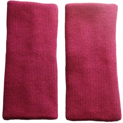 KneeBees Soft Protective Cotton Knee Pads for Babies & Kids - Crawling & Walking Knee Sleeves, Cotton Fabric & Stretch Fit - Toddler Knee Sleeves Safety for Indoor & Outdoor Play (Dark Red, 2y to 8y)