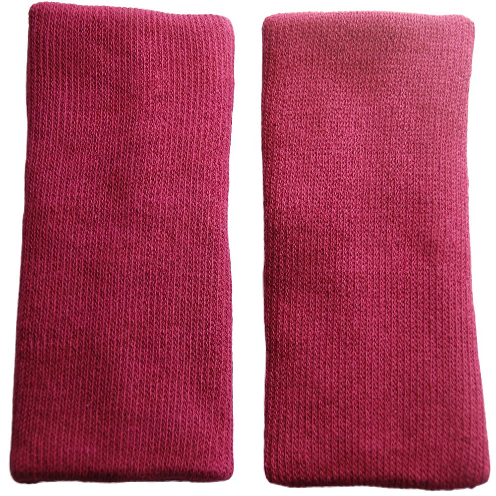 KneeBees Soft Protective Cotton Knee Pads for Babies & Kids - Crawling & Walking Knee Sleeves, Cotton Fabric & Stretch Fit - Toddler Knee Sleeves Safety for Indoor & Outdoor Play (Dark Red, 2y to 8y)