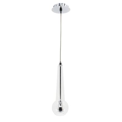 Oxygen Lighting Oxygen 3-650-14 Contemporary Modern LED Pendant from Comet Collection in Chrome Finish, Clear Glass