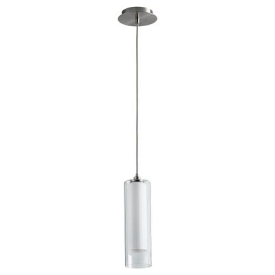Oxygen Lighting Oxygen 3-609-124 Contemporary Modern LED Pendant from Gratis Collection in Pewter, Silver Finish, Satin Nickel