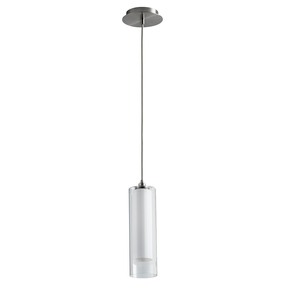 Oxygen Lighting Oxygen 3-609-124 Contemporary Modern LED Pendant from Gratis Collection in Pewter, Silver Finish, Satin Nickel